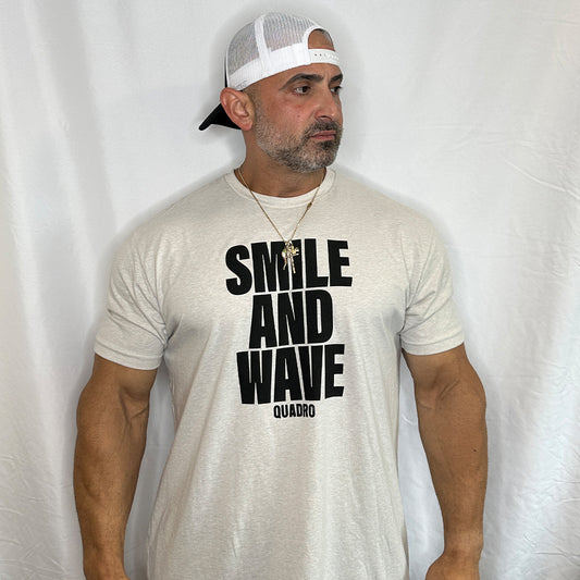 TAN SMILE AND WAVE T SHIRT